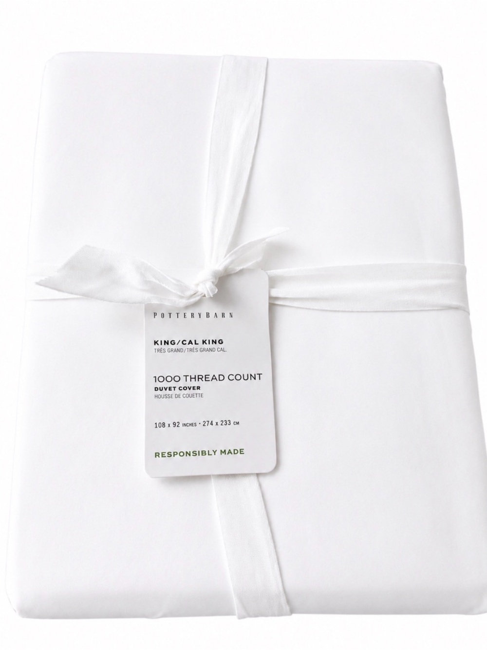 Pottery Barn 1000 Thread Count Duvet Cover